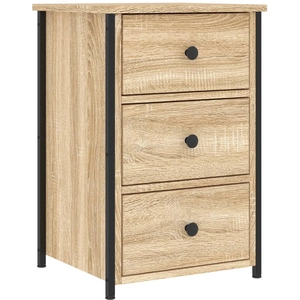 vidaXL Tables de chevet 2 pcs chêne sonoma 40x36x60 cm bois ingénierie pas cher