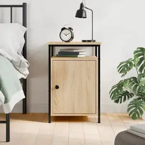 vidaXL Table de chevet chêne sonoma 40x42x60 cm bois d'ingénierie pas cher