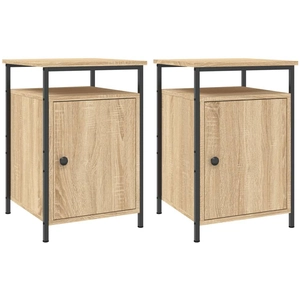 vidaXL Tables de chevet 2pcs chêne sonoma 40x42x60cm bois d'ingénierie pas cher