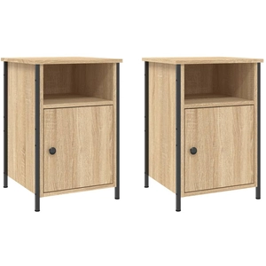 vidaXL Tables de chevet 2pcs chêne sonoma 40x42x60cm bois d'ingénierie pas cher