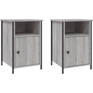 vidaXL Tables de chevet 2 pcs sonoma gris 40x42x60cm bois d'ingénierie pas cher