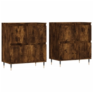 vidaXL Buffets 2 pcs chêne fumé bois d'ingénierie pas cher