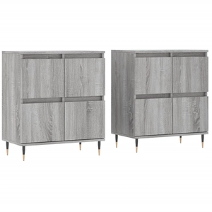 vidaXL Buffets 2 pcs sonoma gris bois d'ingénierie pas cher