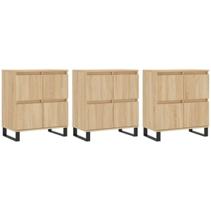 vidaXL Buffets 3 pcs Chêne sonoma Bois d'ingénierie pas cher