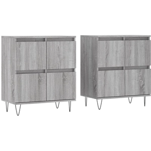 vidaXL Buffets 2 pcs sonoma gris bois d'ingénierie pas cher