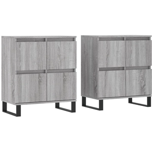 vidaXL Buffets 2 pcs sonoma gris bois d'ingénierie pas cher