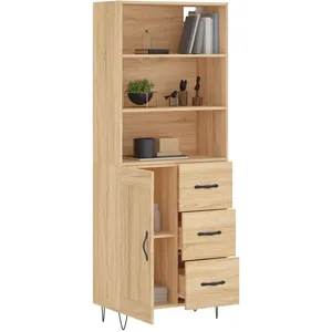 vidaXL Buffet haut Chêne sonoma 69,5x34x180 cm Bois d'ingénierie