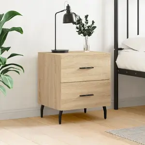 vidaXL Table de chevet chêne sonoma 40x35x47,5 cm bois d’ingénierie pas cher