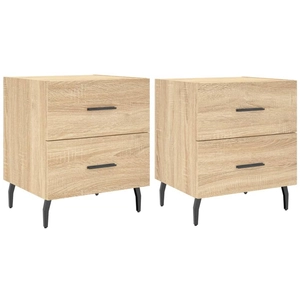 vidaXL Tables de chevet 2 pcs chêne sonoma 40x35x47,5 cm pas cher
