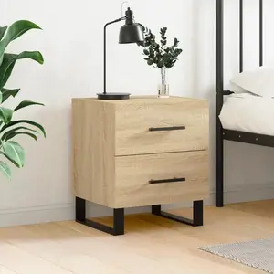 vidaXL Table de chevet chêne sonoma 40x35x47,5 cm bois d’ingénierie pas cher