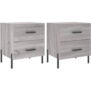 vidaXL Tables de chevet 2 pcs sonoma gris 40x35x47,5 cm pas cher
