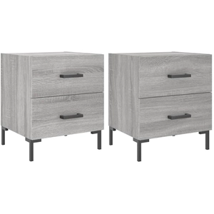 vidaXL Tables de chevet 2 pcs sonoma gris 40x35x47,5 cm pas cher