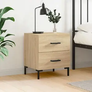 vidaXL Table de chevet chêne sonoma 40x35x47,5 cm bois d’ingénierie pas cher