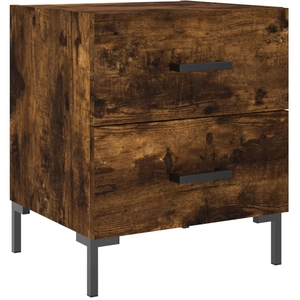 vidaXL Table de chevet chêne fumé 40x35x47,5 cm bois d’ingénierie pas cher