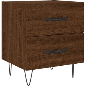 vidaXL Table de chevet chêne marron 40x35x47,5 cm bois d’ingénierie pas cher