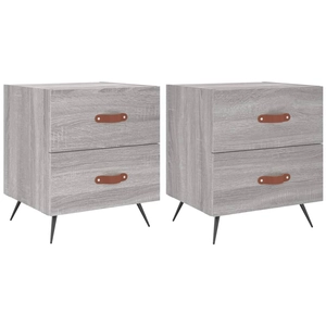 vidaXL Tables de chevet 2 pcs sonoma gris 40x35x47,5 cm pas cher