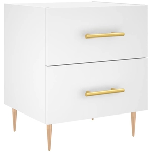 Comparateur de prix : vidaXL Vidaxl Table De Chevet Blanc 40x35x47,5 Cm Bois D?Ingénierie