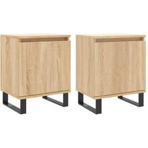 vidaXL Tables de chevet 2pcs chêne sonoma 40x30x50cm bois d'ingénierie pas cher