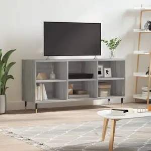 vidaXL Meuble TV sonoma gris 103,5x30x50 cm bois d'ingénierie pas cher