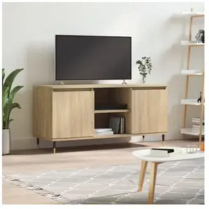 vidaXL Meuble TV chêne sonoma 104x35x50 cm bois d'ingénierie pas cher