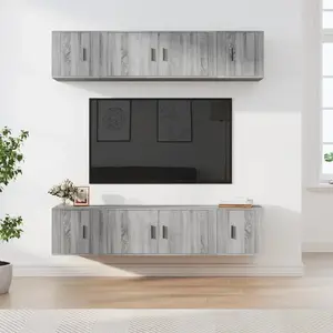 vidaXL Ensemble de meubles TV 6 pcs Sonoma gris Bois d'ingénierie pas cher