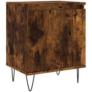 vidaXL Table de chevet chêne fumé 40x30x50 cm bois d'ingénierie pas cher