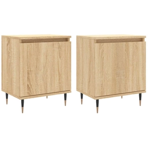 vidaXL Tables de chevet 2pcs chêne sonoma 40x30x50cm bois d'ingénierie pas cher