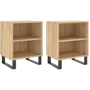vidaXL Tables de chevet 2pcs chêne sonoma 40x30x50cm bois d'ingénierie pas cher