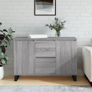 vidaXL Buffet sonoma gris 104x35x70 cm bois d'ingénierie pas cher