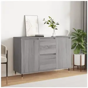 vidaXL Buffet sonoma gris 104x35x70 cm bois d'ingénierie pas cher