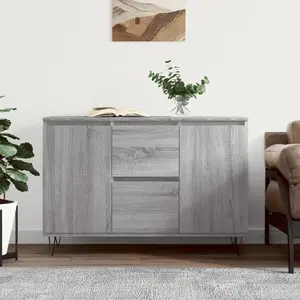 vidaXL Buffet sonoma gris 104x35x70 cm bois d'ingénierie pas cher