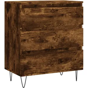 vidaXL Buffet Chêne fumé 60x35x70 cm Bois d'ingénierie pas cher