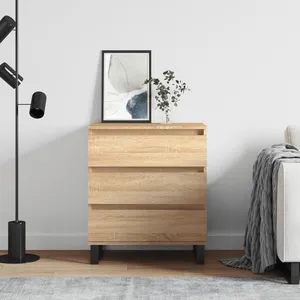 vidaXL Buffet Chêne sonoma 60x35x70 cm Bois d'ingénierie pas cher