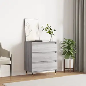 vidaXL Buffet Sonoma gris 60x35x70 cm Bois d'ingénierie pas cher