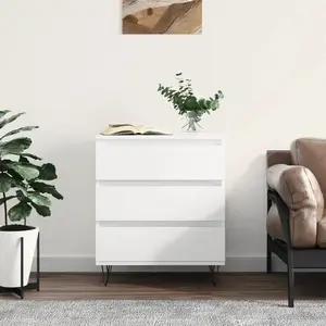vidaXL Buffet Blanc 60x35x70 cm Bois d'ingénierie pas cher