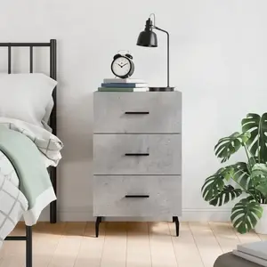 vidaXL Table de chevet sonoma gris 40x40x66 cm bois d'ingénierie pas cher