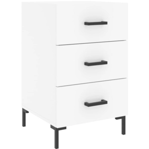 vidaXL Table de chevet blanc 40x40x66 cm bois d'ingénierie pas cher