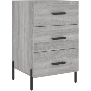 vidaXL Table de chevet sonoma gris 40x40x66 cm bois d'ingénierie pas cher
