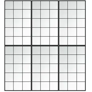 Comparateur de prix : vidaXL Miroirs muraux 6 pcs noir 100x60 cm métal