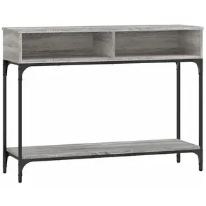vidaXL Table console sonoma gris 100x30,5x75 cm bois d'ingénierie pas cher