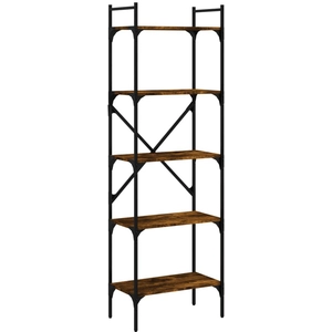 Comparateur de prix : vidaXL Bibliothèque à 5 niveaux chêne fumé 56x31,5x174 cm