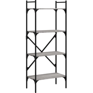 vidaXL Bibliothèque à 5 niveaux sonoma gris 56x31,5x174 cm pas cher