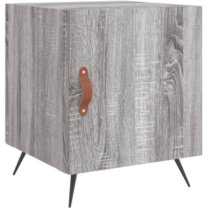 vidaXL Tables de chevet 2 pcs sonoma gris 40x40x50cm bois d'ingénierie pas cher