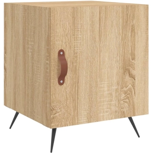 vidaXL Tables de chevet 2 pcs chêne sonoma 40x40x50 cm bois ingénierie pas cher