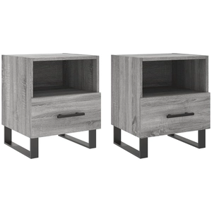 vidaXL Tables de chevet 2 pcs sonoma gris 40x35x47,5 cm pas cher