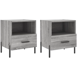 vidaXL Tables de chevet 2 pcs sonoma gris 40x35x47,5 cm pas cher