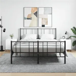 vidaXL Tables de chevet 2 pcs blanc brillant 40x40x50 cm pas cher