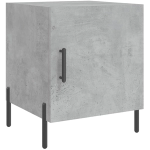 vidaXL Tables de chevet 2 pcs gris béton 40x40x50 cm bois d’ingénierie pas cher