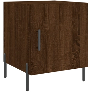 vidaXL Tables de chevet 2pcs chêne marron 40x40x50cm bois d'ingénierie pas cher