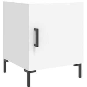 vidaXL Table de chevet blanc 40x40x50 cm bois d’ingénierie pas cher